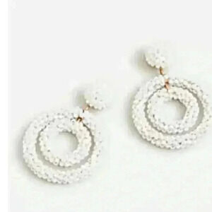 J Crew Beaded Circle Earrings (coming soon)